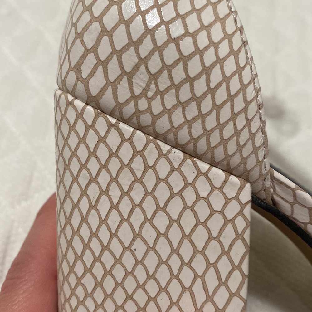 Chelsea & Violet 4inch Rattleskin cream heels - Picture 2 of 4